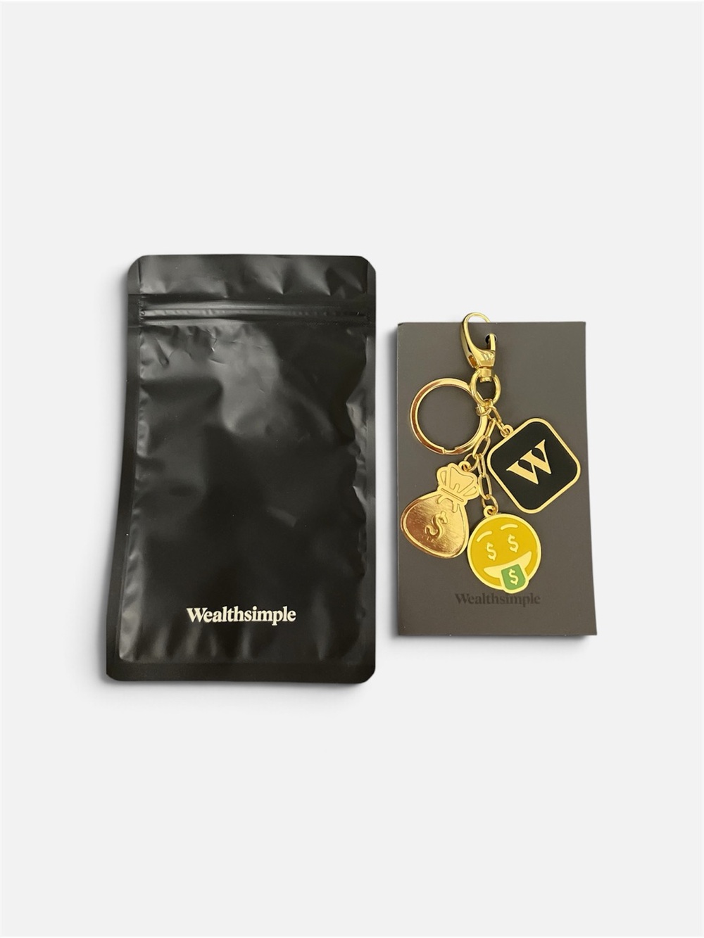 Wealthsimple Gold-Tone Money Charm Keychain
